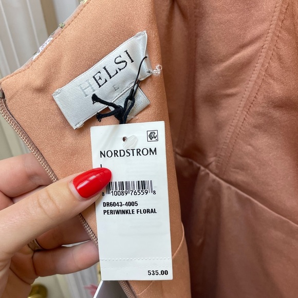 NWT HELSI HILMA FLORAL APPLIQUÉ DRESS SIZE L-PERIWINKLE - Picture 4 of 5